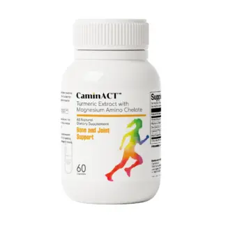 CaminACT Turmeric Extract with Magnesium Amino Chelate — 30 Capsules — Front