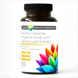 Gentle Cleanse — Psyllium Husk & Digestive Enzymes — 30 Capsules — Front