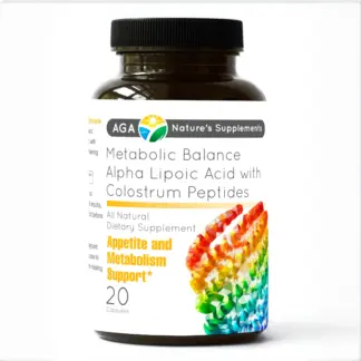 Metabolic Balance — Alpha Lipoic Acid with Colostrum Peptides — 20 Capsules — Front